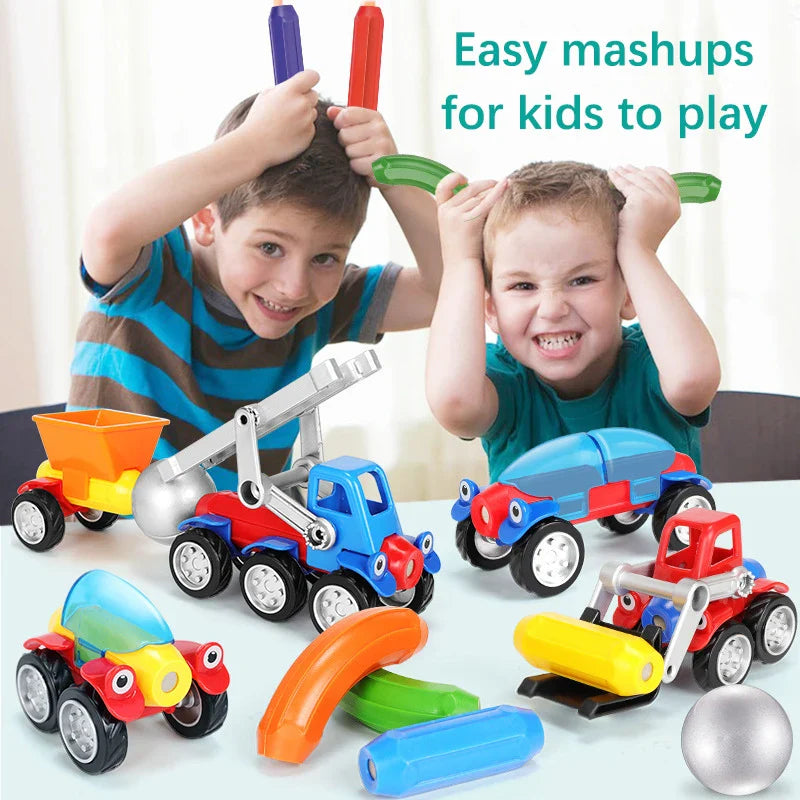 Magnetic Cars – Magnetisch Bouwplezier – Magnetische voertuigen Speelgoedset