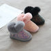 Glitter winterlaarzen kinderen met warme voering – imitatiebontrand, TPR-zool | snowboots