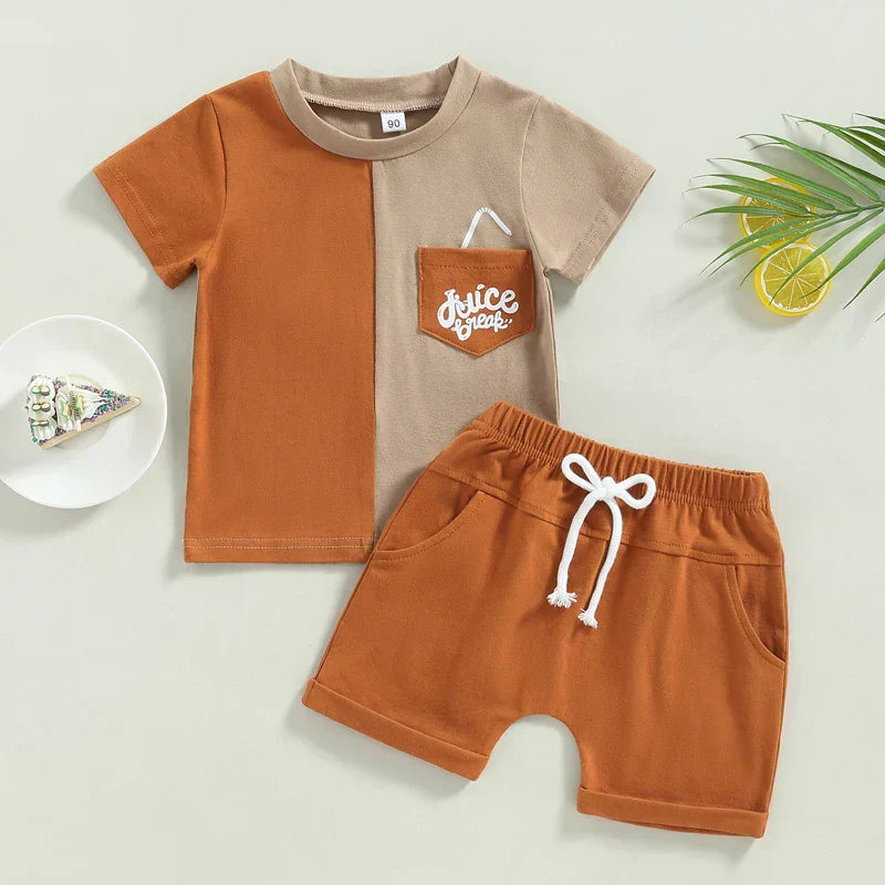 Zomers Katoenen Setje Jongen – Ademend & Comfortabel – 0-5 Jaar – Perfect voor Warme Dagen