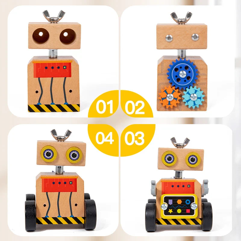 BuildBot Houten Constructiespeelgoed – Educatief Bouwspeelgoed voor Kinderen 3+ | Creativiteit & Motoriek