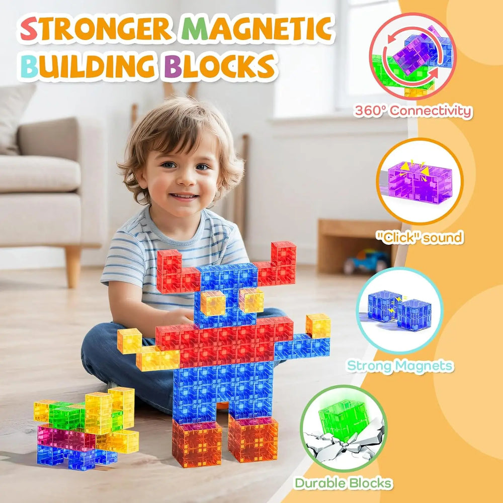 Magnetische Bouwblokken voor Kinderen – MagnaCraft Set