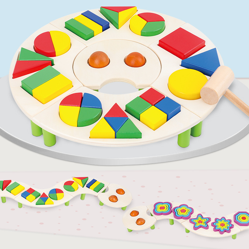 Houten Vormpuzzel voor Peuters – Kleurrijk Educatief Speelgoed voor Motoriek & Ontwikkeling (18m+)