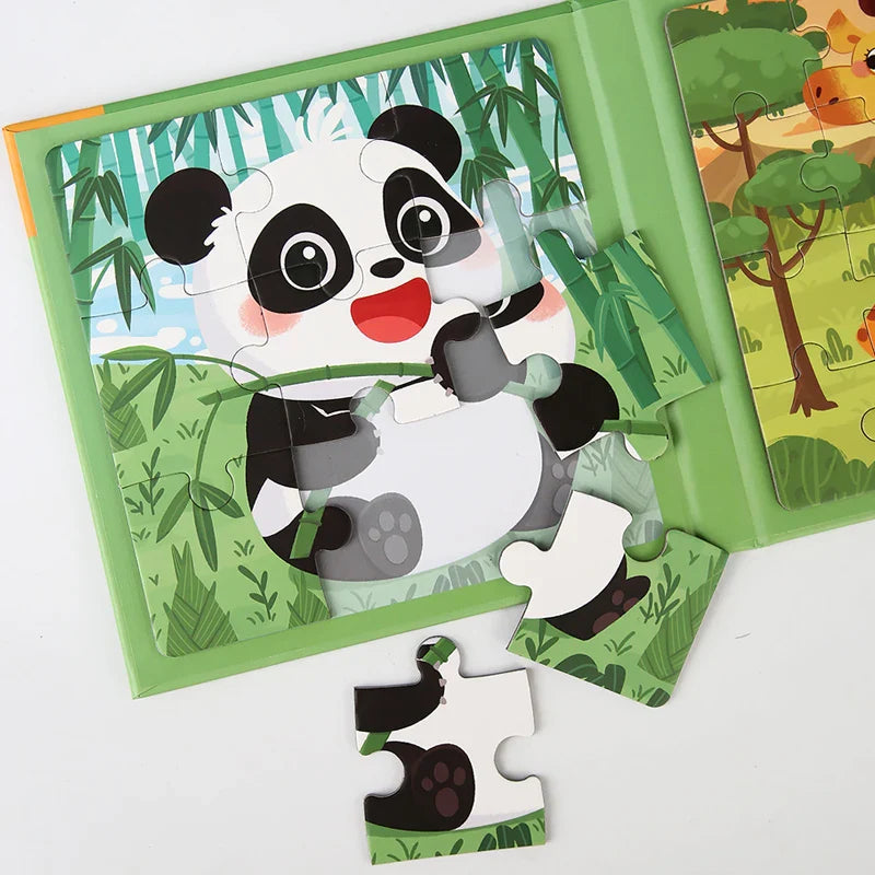 PuzzleVoy Magnetisch Puzzelboek – Educatief Reis Puzzelspel voor Kinderen