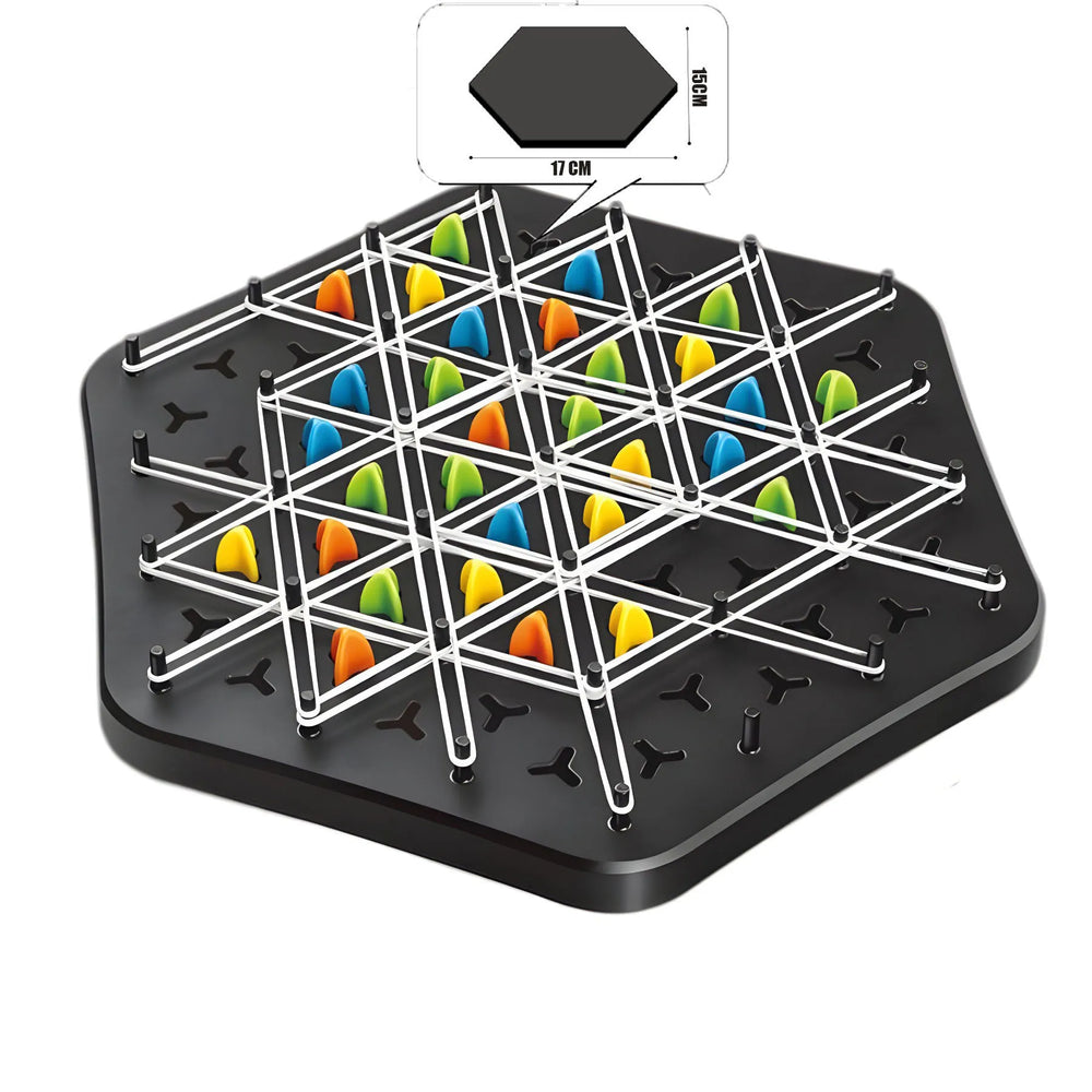 Strategiqo Triomesh – Compact Strategisch Bordspel voor Gezin & Vrienden | Logisch Denkspel 2–4 Spelers