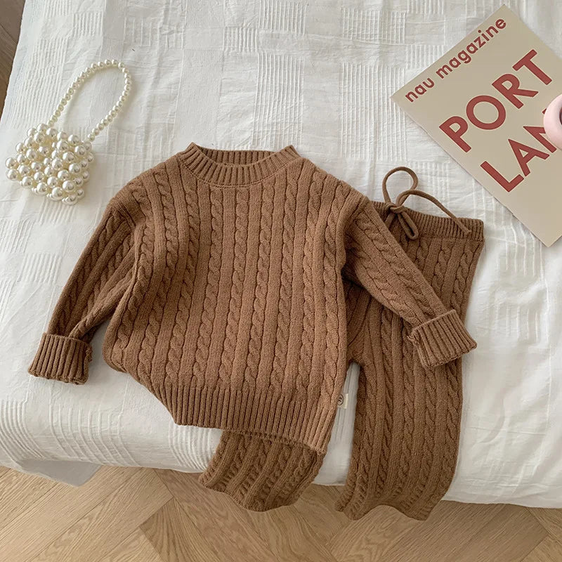 TinyCharm Gebreide Trui & Broek Set voor Kinderen