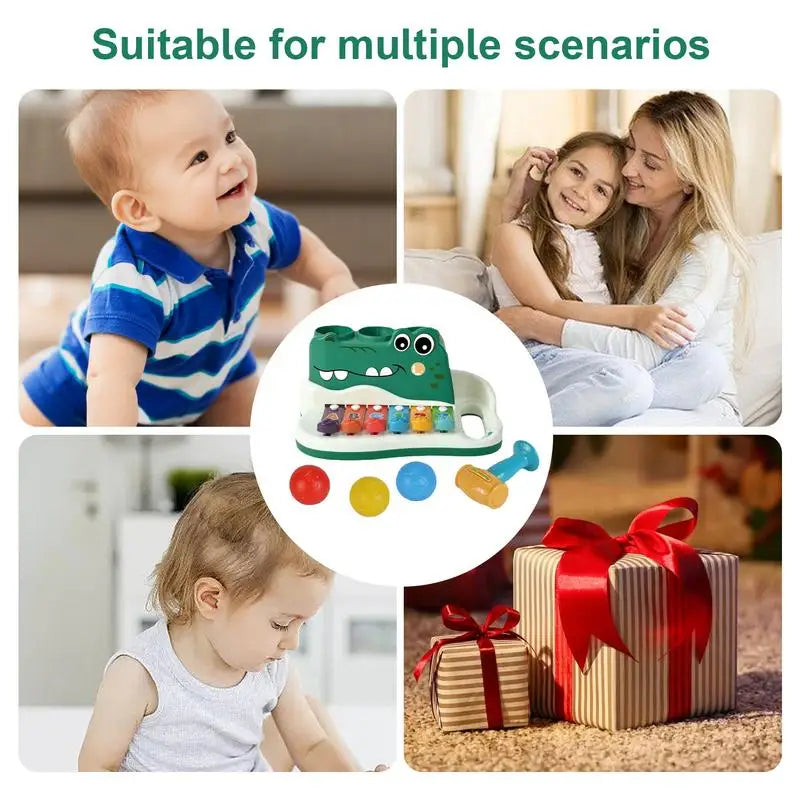 Melody xylofoon Croc – Educatief Kindermuziekspeelgoed • Stimuleer Creativiteit & Motoriek