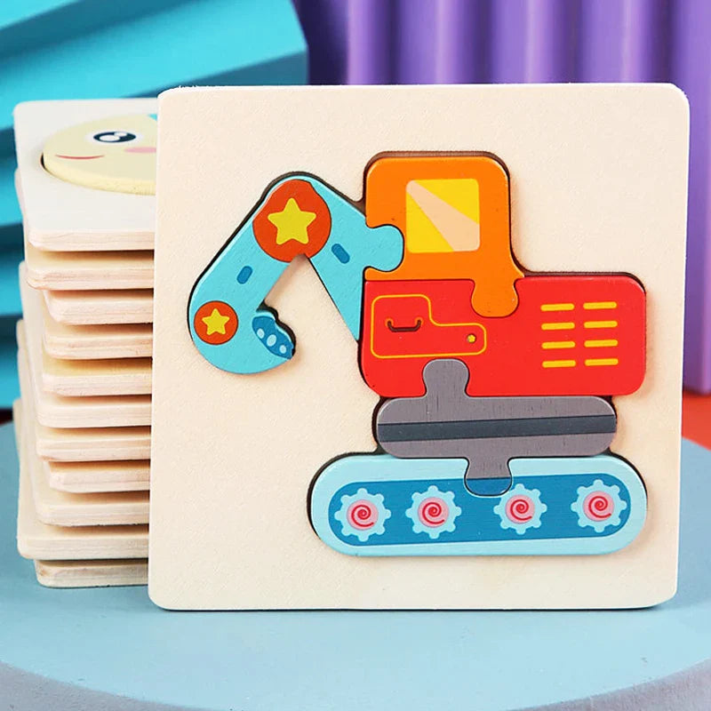 3D Houten Dierenpuzzel – Educatief Speelgoed voor Peuters & Kleuters | Creativiteit & Fijne Motoriek