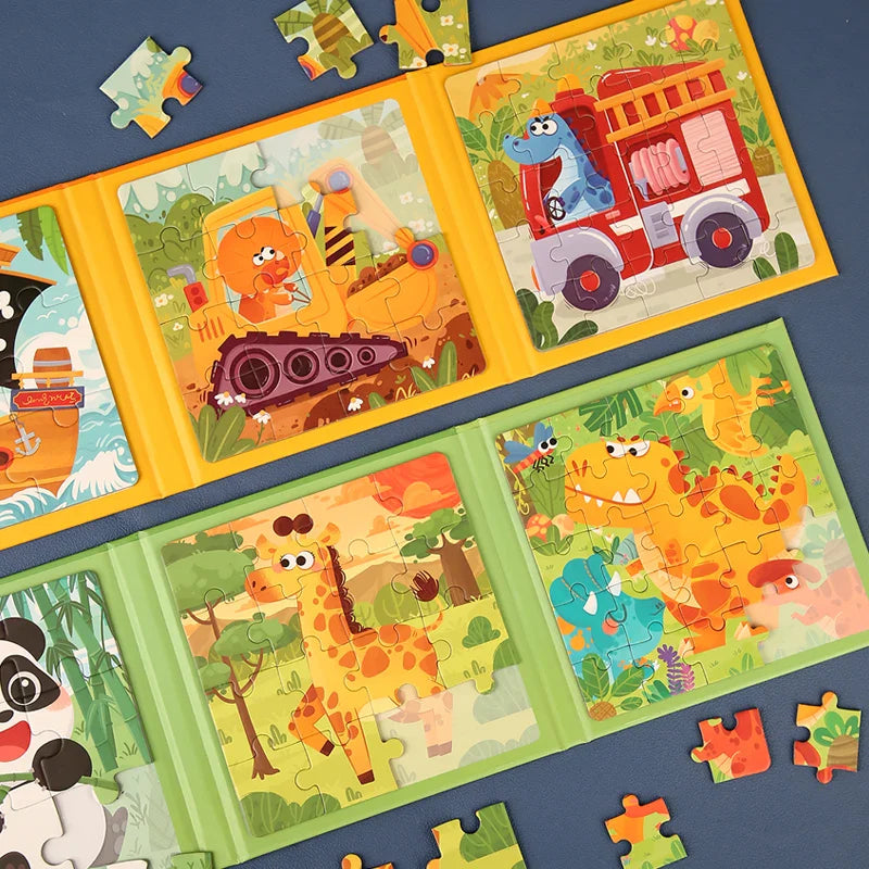 PuzzleVoy Magnetisch Puzzelboek – Educatief Reis Puzzelspel voor Kinderen