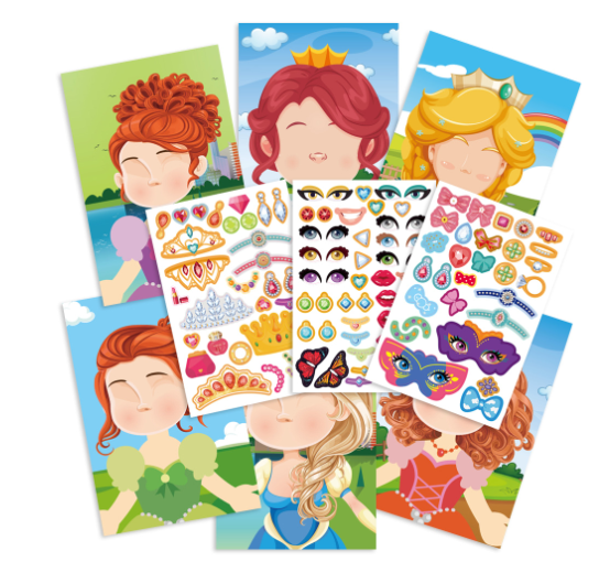 Prinsessen Dress-Up Stickers voor Kinderen – Creatieve Outfits & DIY Kledingstickers