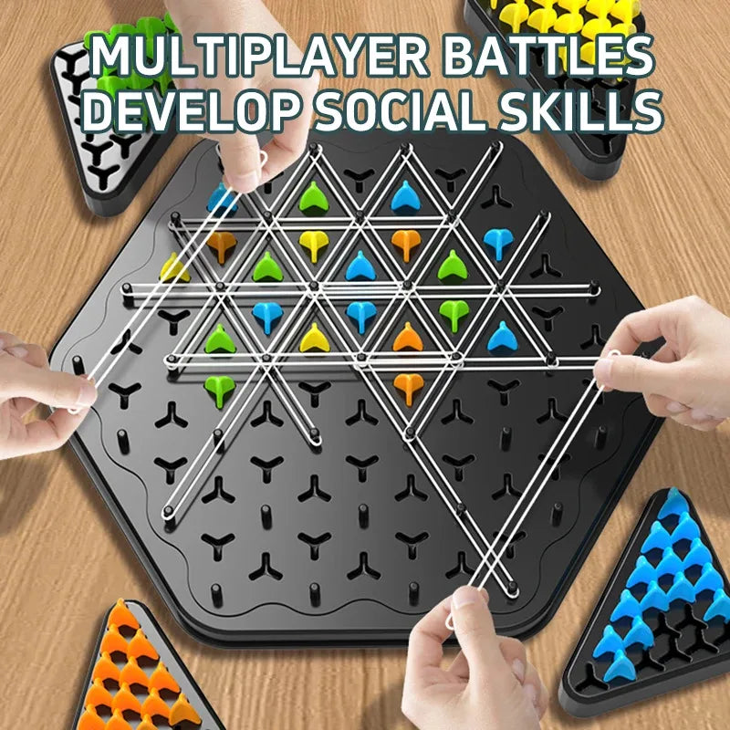 Strategiqo Triomesh – Compact Strategisch Bordspel voor Gezin & Vrienden | Logisch Denkspel 2–4 Spelers