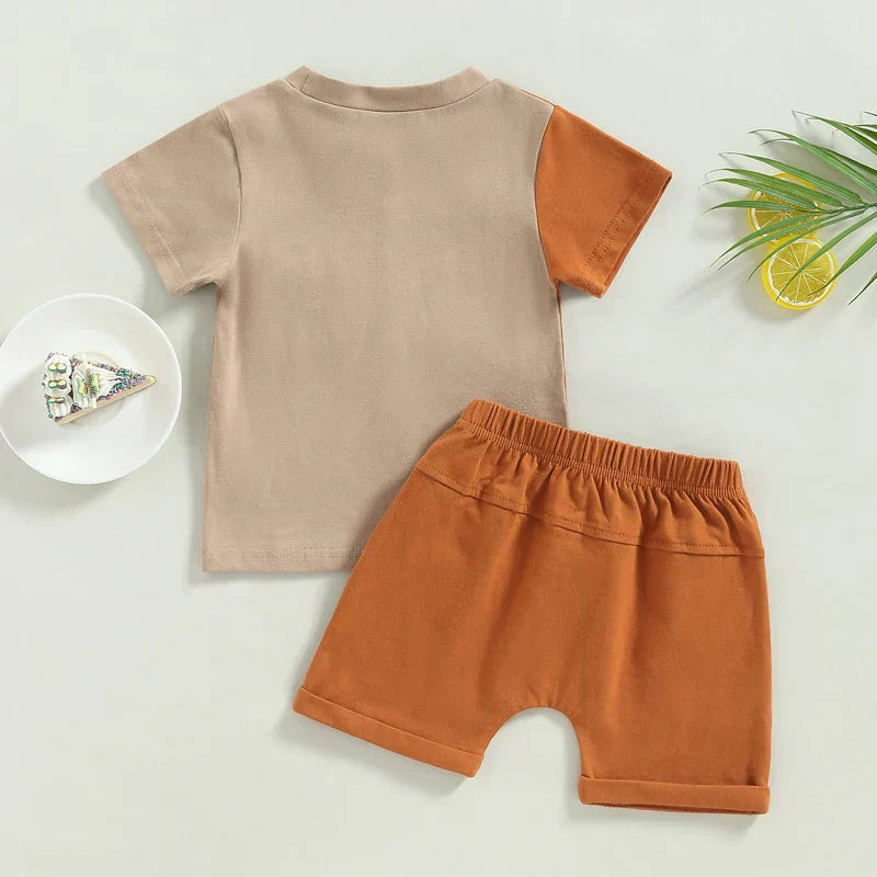 Zomers Katoenen Setje Jongen – Ademend & Comfortabel – 0-5 Jaar – Perfect voor Warme Dagen