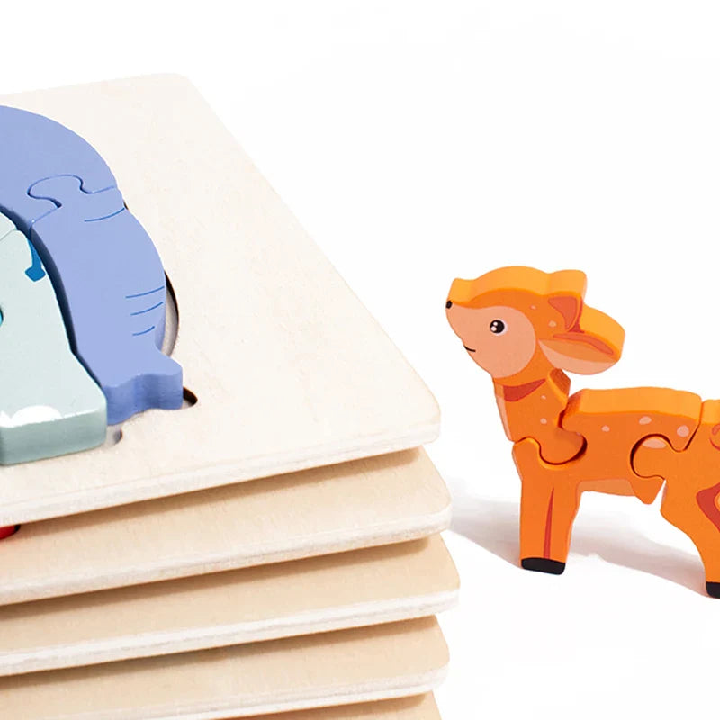 CleverCub Houten Kinderpuzzel – Leerzaam & Veilig Spel Voor 3+ Jaar