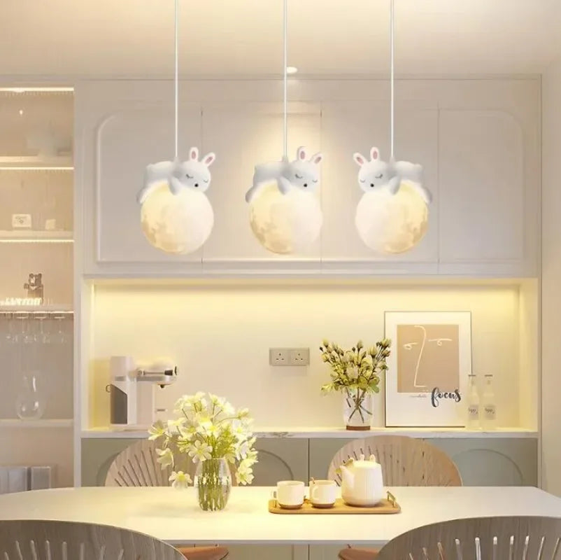 Kinderkamer Hanglamp Beer of Konijn – Warm LED Licht Babykamer