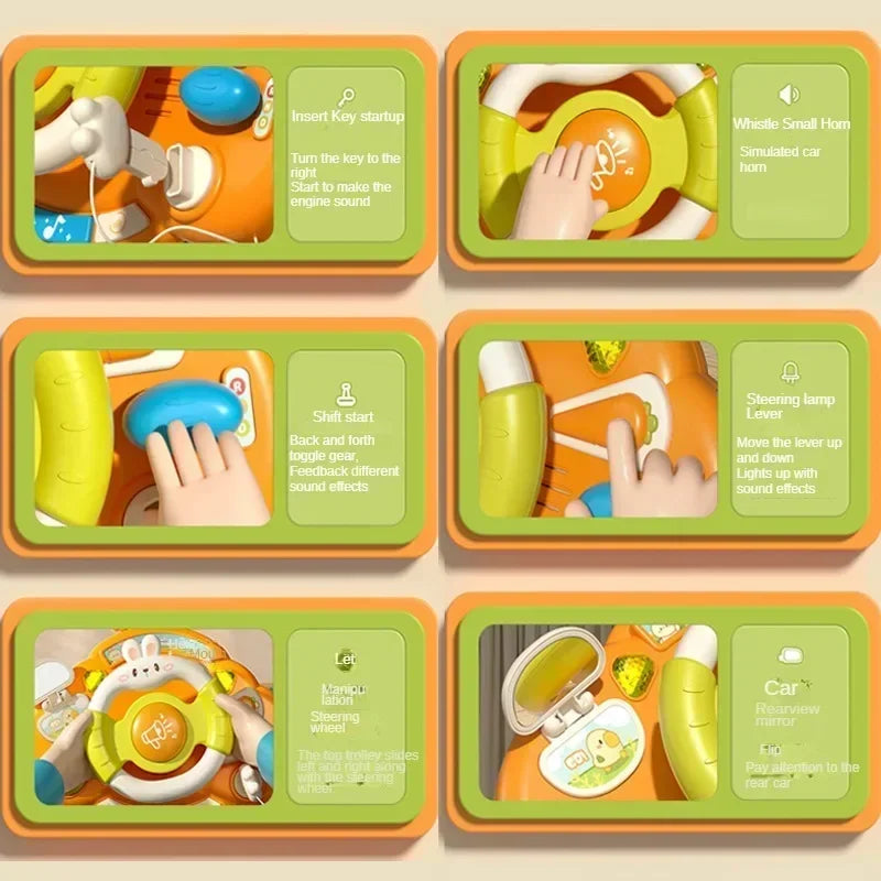 Interactief Babyspeelgoed Stuur – Muziek & Geluid voor Onderweg (1+)