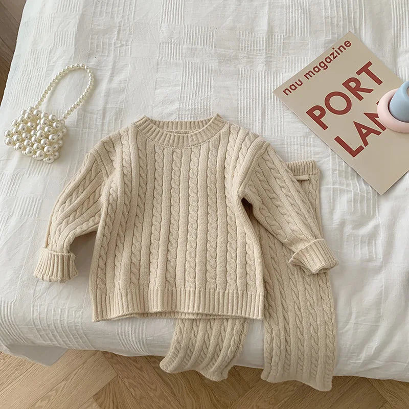 TinyCharm Gebreide Trui & Broek Set voor Kinderen