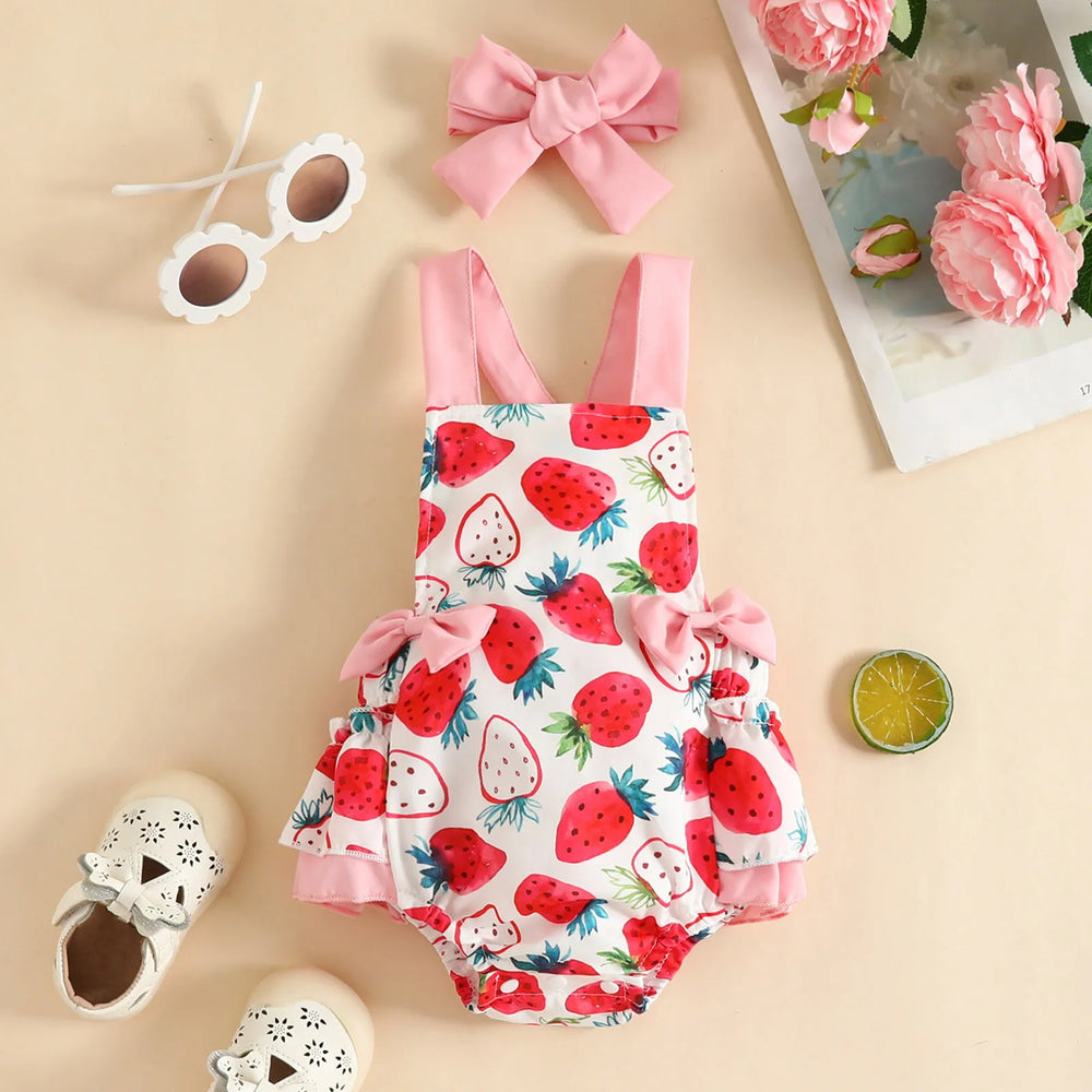 SunnyBloom Baby Zomerset – Comfortabel & Schattig Rompertje voor Meisjes 0-18m