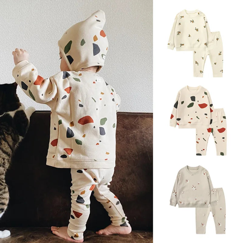 CozyPlay Kinder Pyjama Set van Katoen – Comfortabele Sweater & Broek voor Baby en Peuter – Warm & Zacht