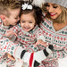 Kerstpyjama voor het hele gezin, tweedelige set van katoenmix, in baby-, kinder-, dames- en herenmaten