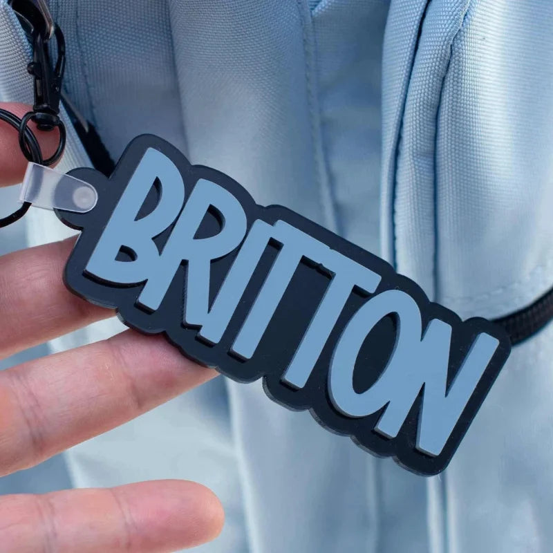 Gepersonaliseerde acryl sleutelhanger met naam voor tas
