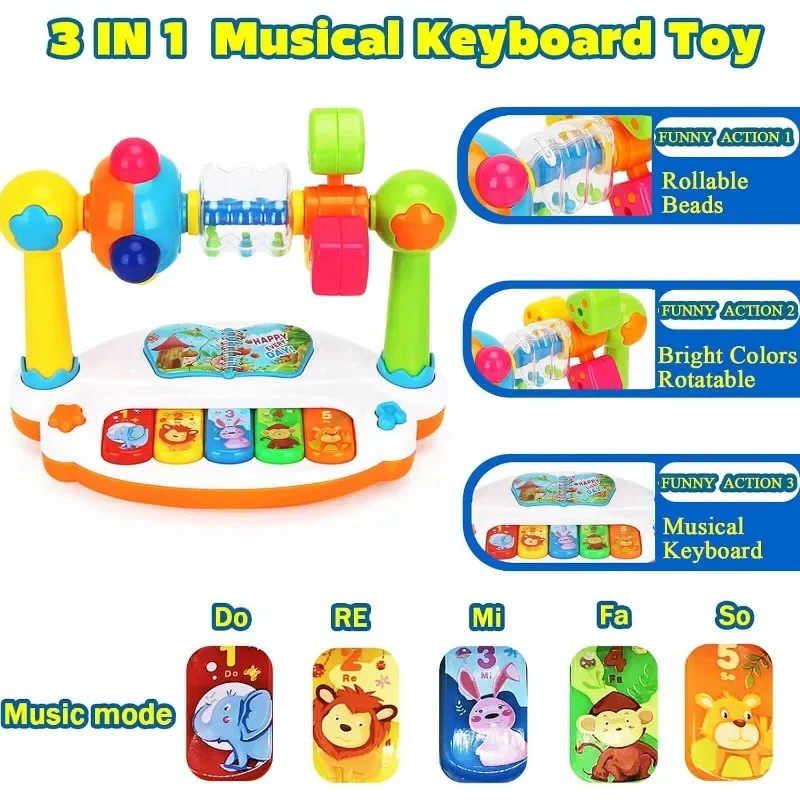 Baby Muziek Speelgoed – Interactieve Piano met Geluid & Activiteiten (0+)