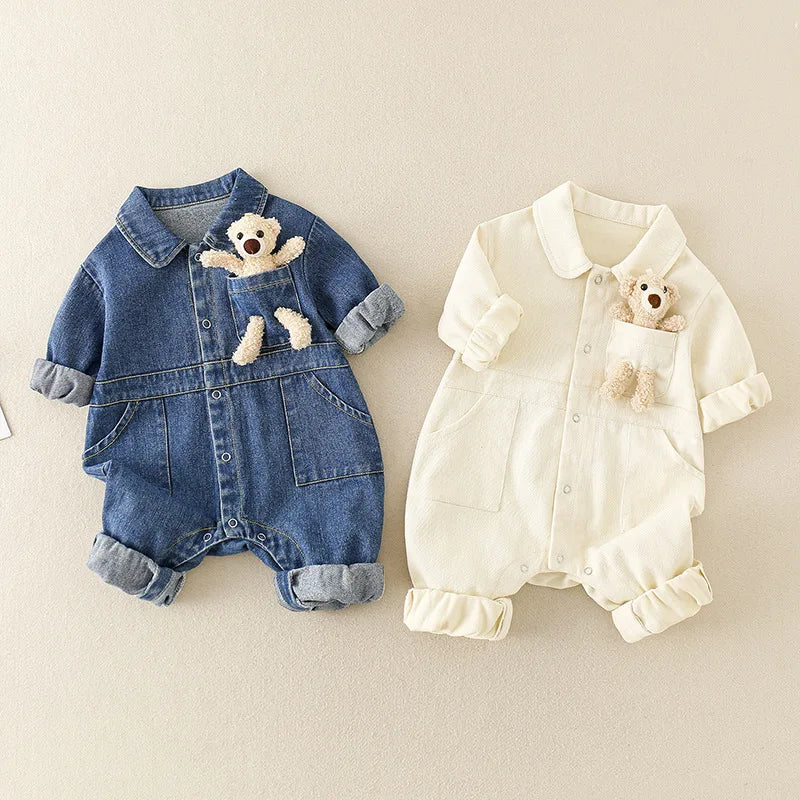 Baby Denim Jumpsuit – TrailSoft Playsuit voor Peuters
