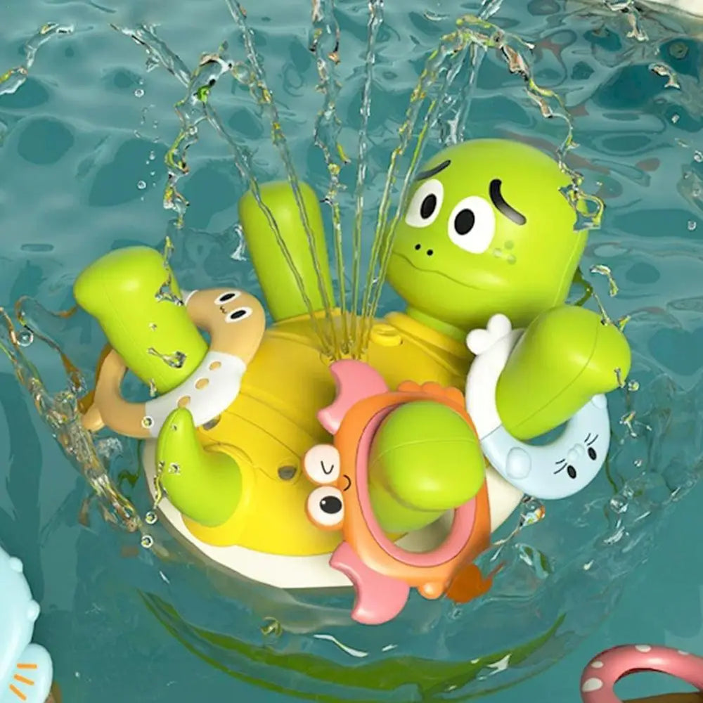 Splashino AquaSpin Bad Schildpad – Interactief Badspeelgoed met Water Spuit & Draai Functie voor Kinderen