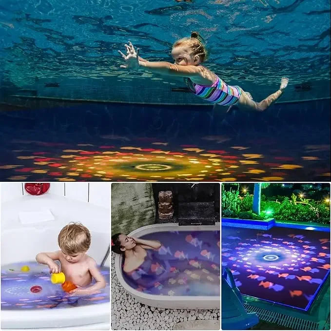 LumiWave GlowFish Waterlicht – Kleurrijke Bad- en Zwembadverlichting met Visprojecties