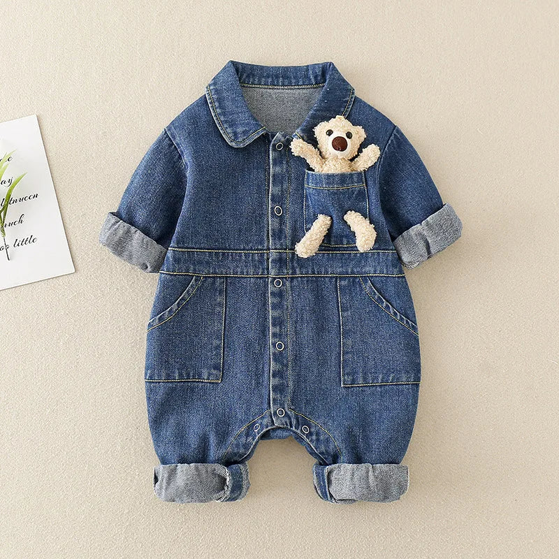 Baby Denim Jumpsuit – TrailSoft Playsuit voor Peuters