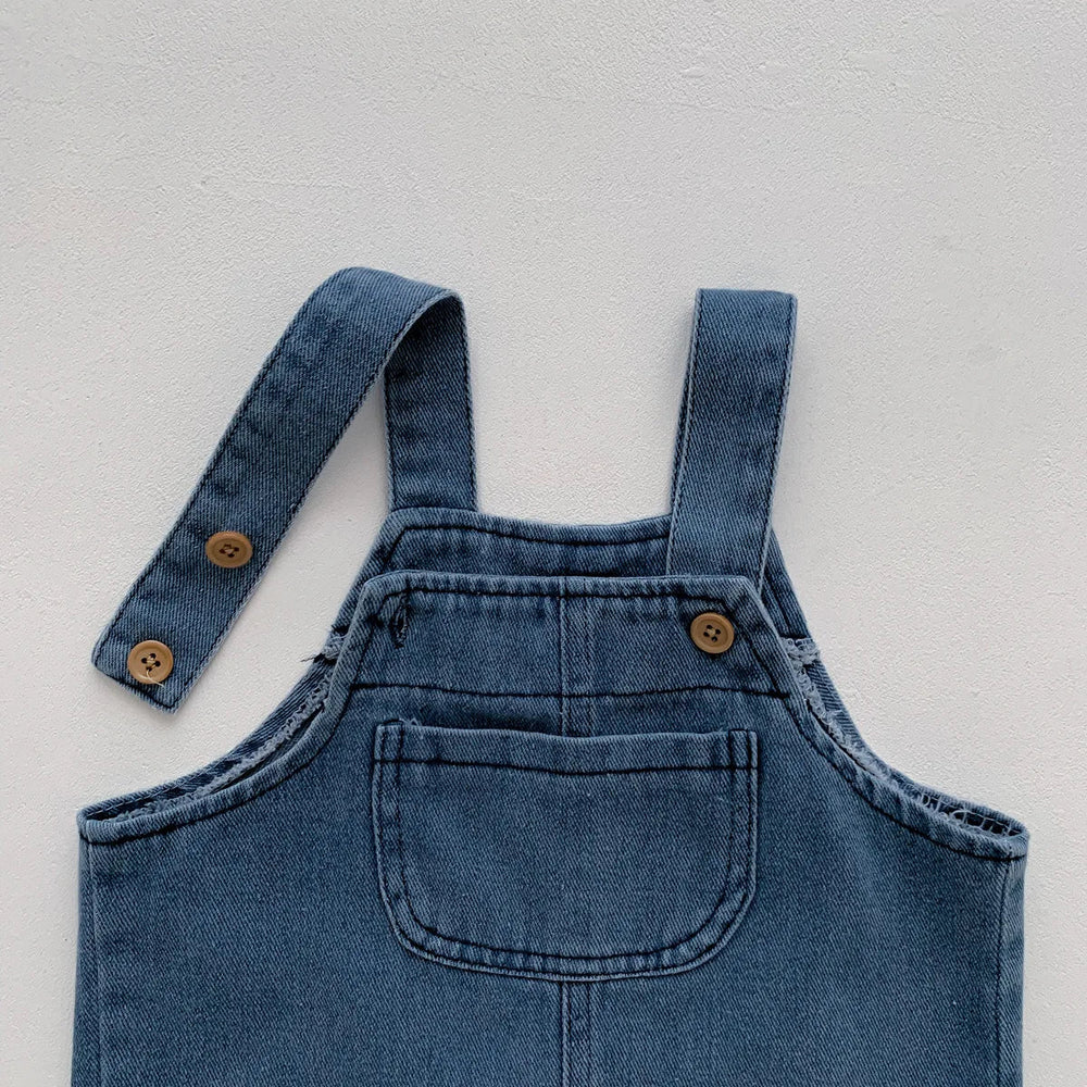 Denim Baby Kledingset – Comfortabele Tuinbroek & T-Shirt – 0-3 jaar | LittleTrail