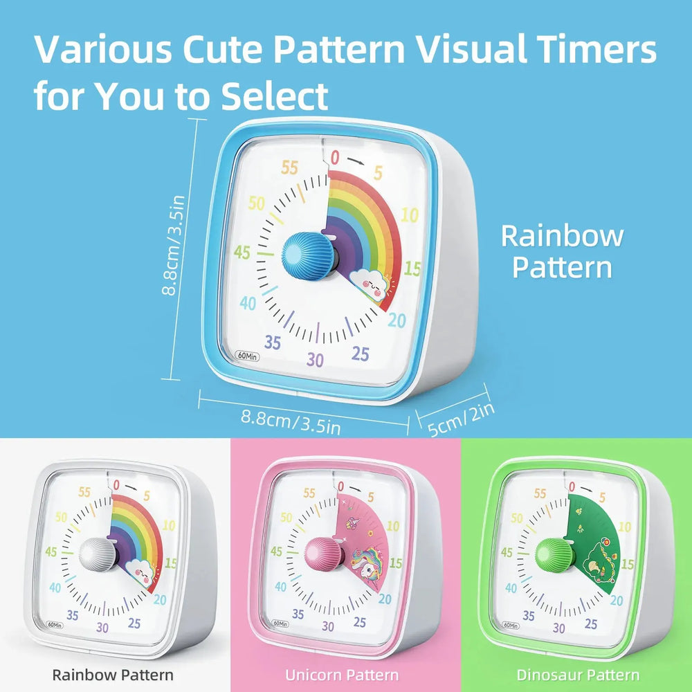 Calmero FocusFlow TimeLight – Stille Visuele Timer met Nachtlamp voor Huiswerk en Concentratie
