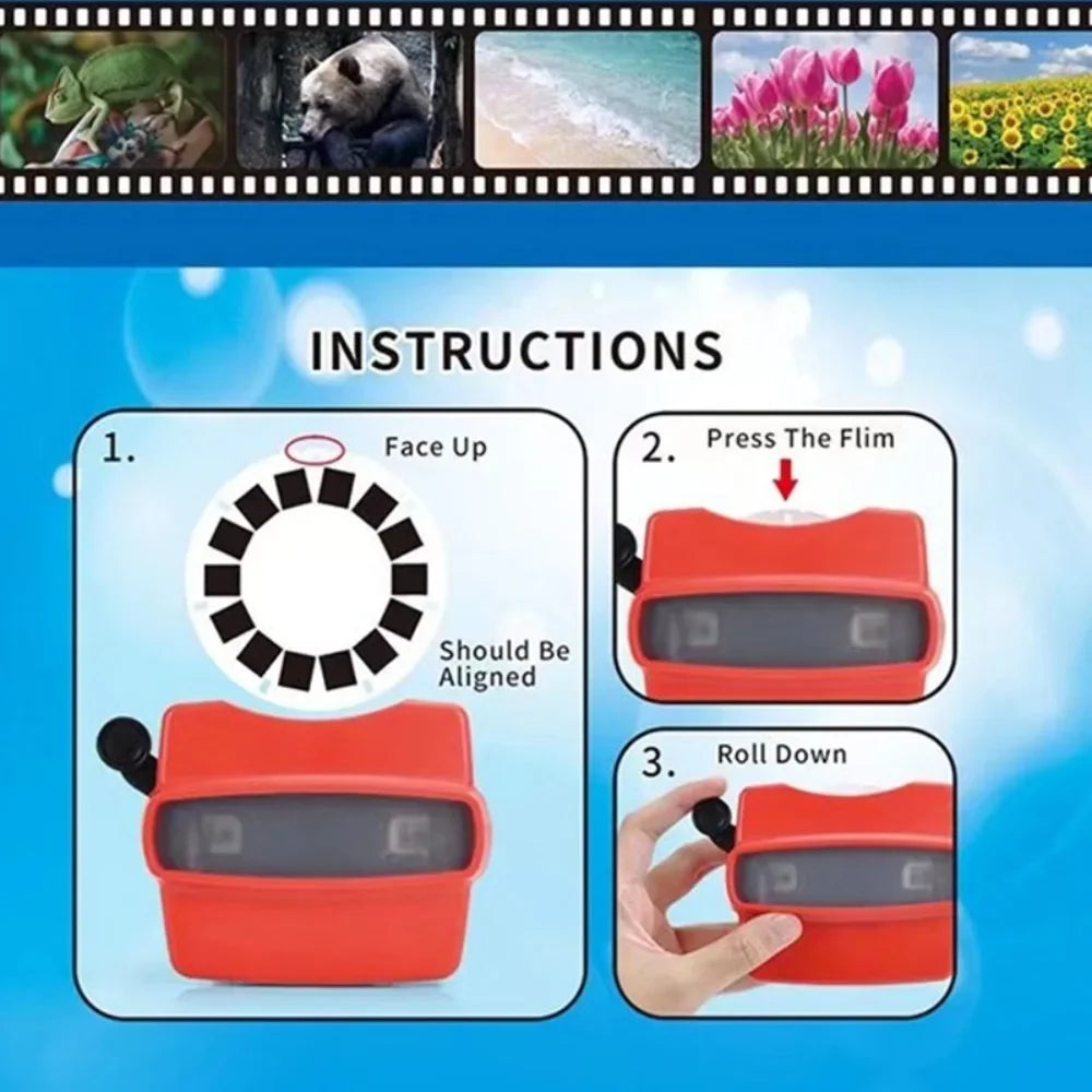 3D Viewfinder Kinder – Dia Kijker Speelgoed met Schijven (Educatief)