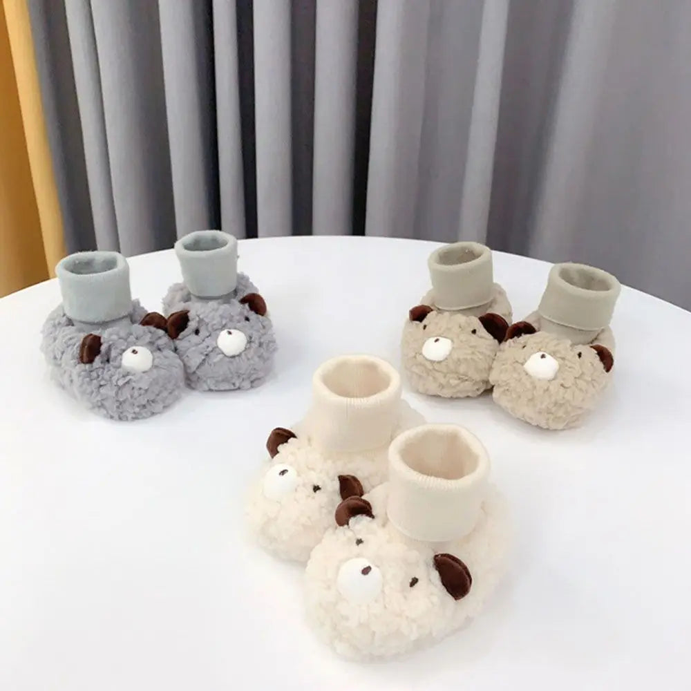 CuddlePaws – Schattige Beertjes – Warme Baby Slofjes