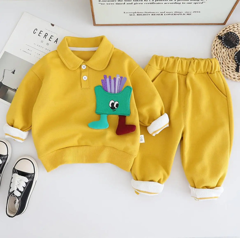 Zachte Unisex Peuterset 2-Delig – Comfortabele Katoenen Outfit 0-3 Jaar | Ademend & Huidvriendelijk