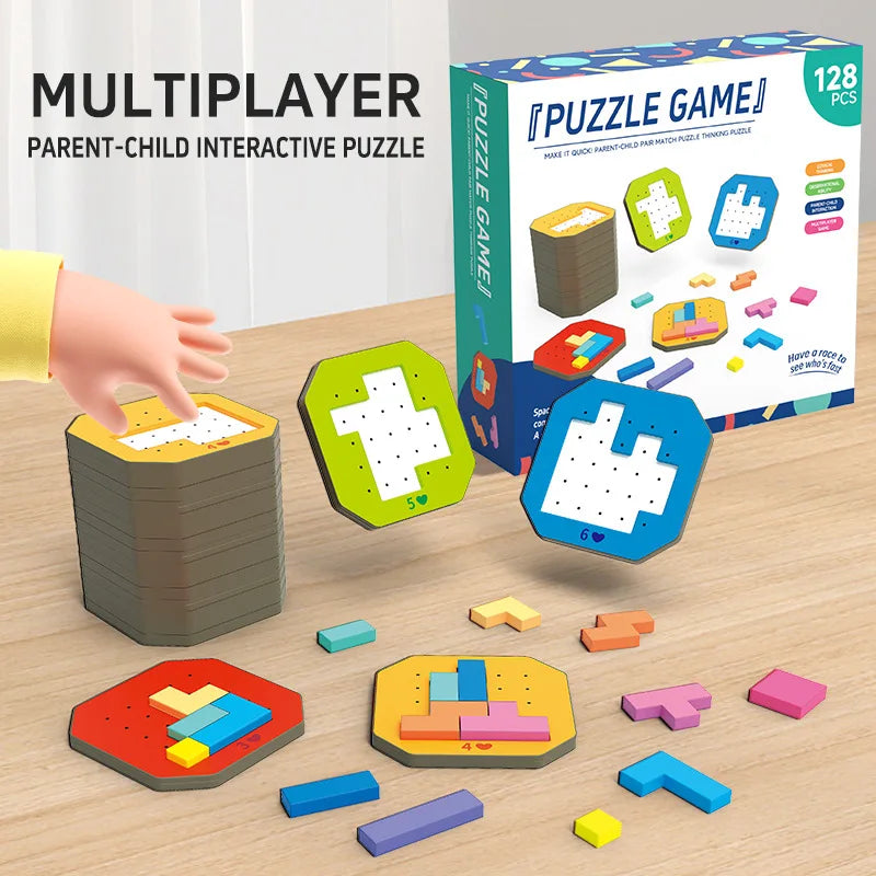 Logische Blokken Geometrische Puzzel – Educatief Speelgoed voor Kinderen