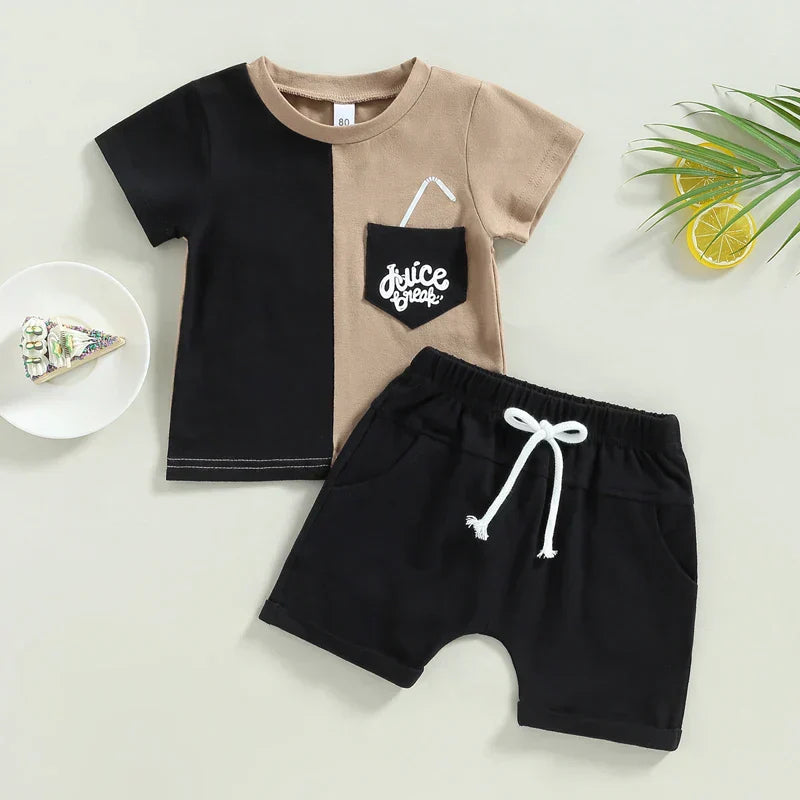 Zomers Katoenen Setje Jongen – Ademend & Comfortabel – 0-5 Jaar – Perfect voor Warme Dagen