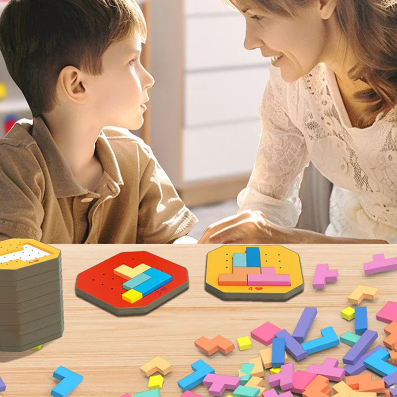 Logische Blokken Geometrische Puzzel – Educatief Speelgoed voor Kinderen