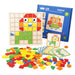Houten mozaïekpuzzel met 120 stukjes – 20 dubbelzijdige kaarten | patronenpuzzel Montessori