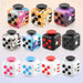 Fidget cube met 6 tactiele zijden – stille klikknoppen, stalen rolbal, zakformaat | fidgetkubus