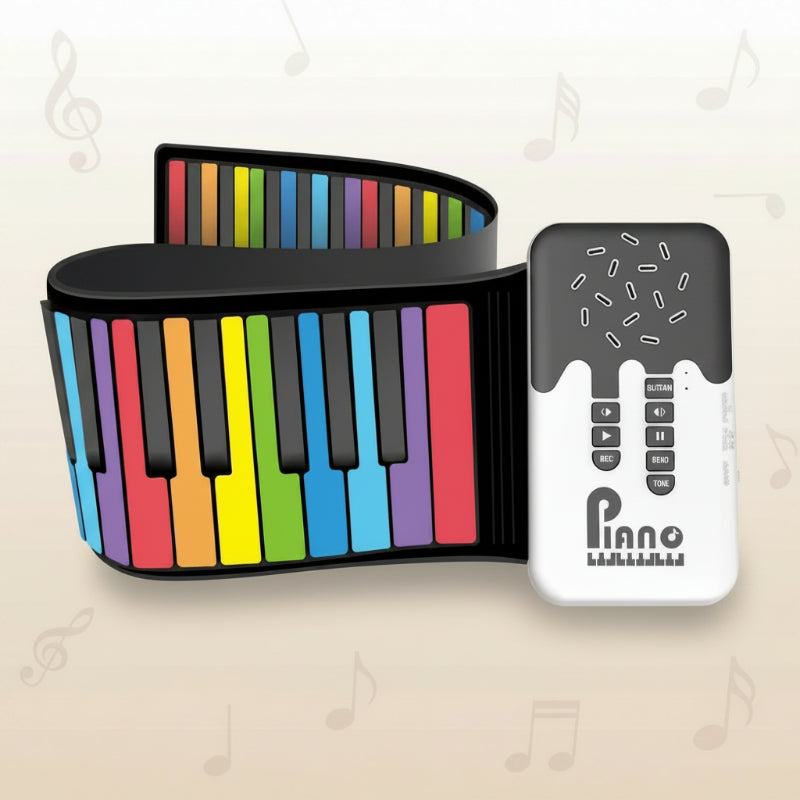 Oprolbare kinderpiano met 49 toetsen, opvouwbaar keyboard