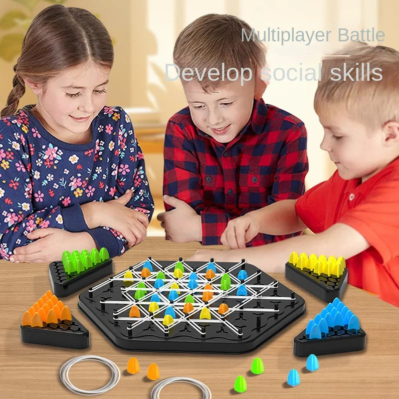 Strategiqo Triomesh – Compact Strategisch Bordspel voor Gezin & Vrienden | Logisch Denkspel 2–4 Spelers