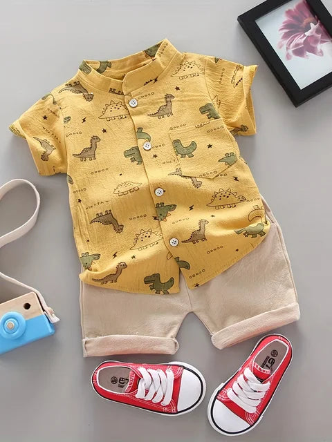 Dino Zomerset Jongens – Luchtig & Comfortabel 2-Delig Outfit | 9 mnd-3 jr
