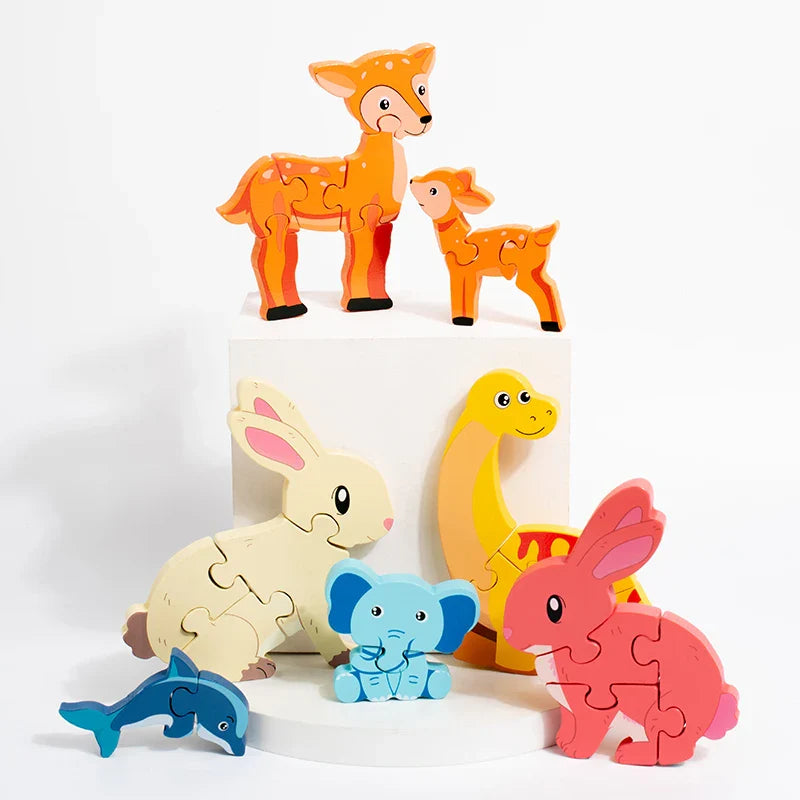 CleverCub Houten Kinderpuzzel – Leerzaam & Veilig Spel Voor 3+ Jaar