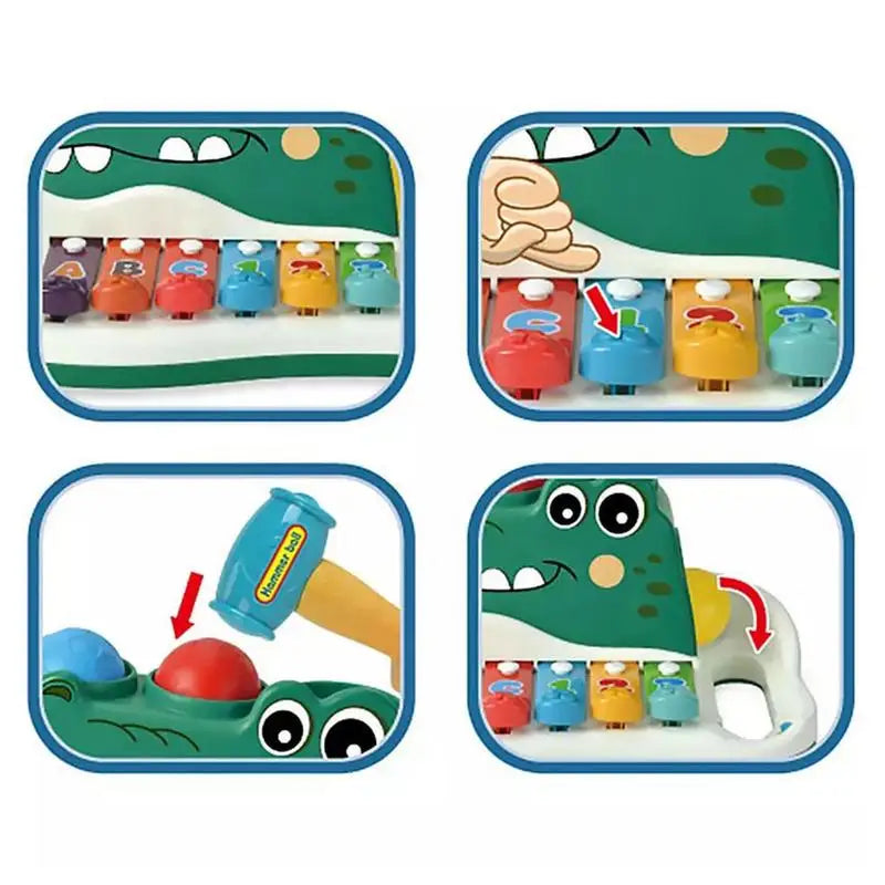 Melody xylofoon Croc – Educatief Kindermuziekspeelgoed • Stimuleer Creativiteit & Motoriek