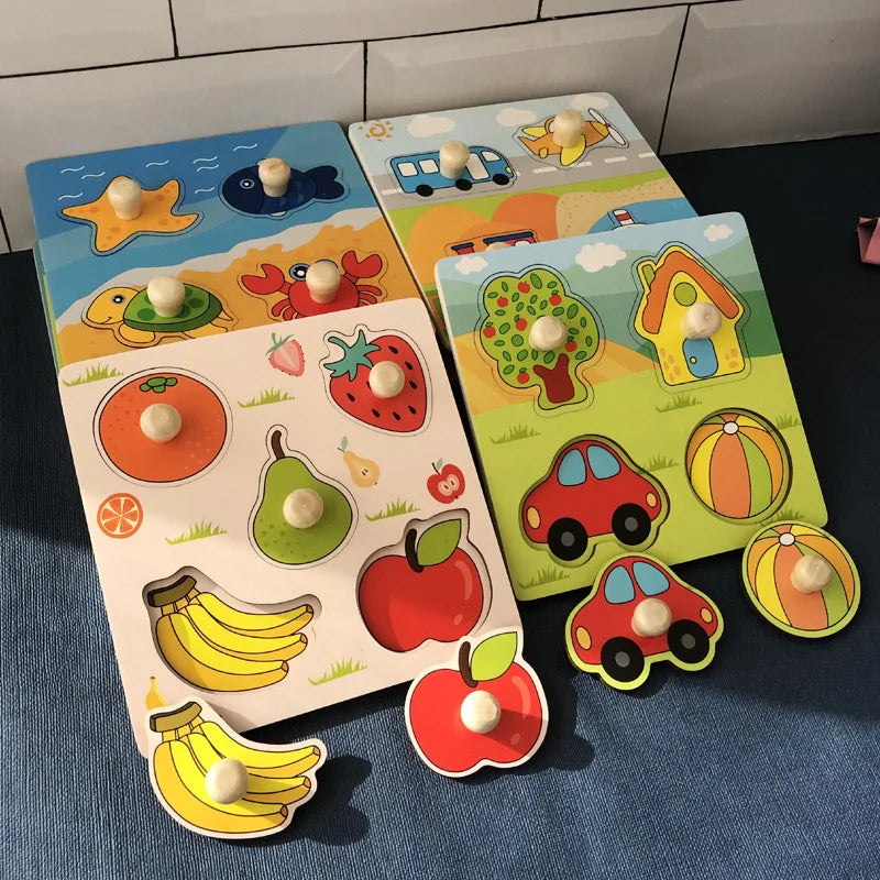 Houten Fruit Puzzel – Educatief Speelgoed voor Peuters | Motoriek & Creativiteit