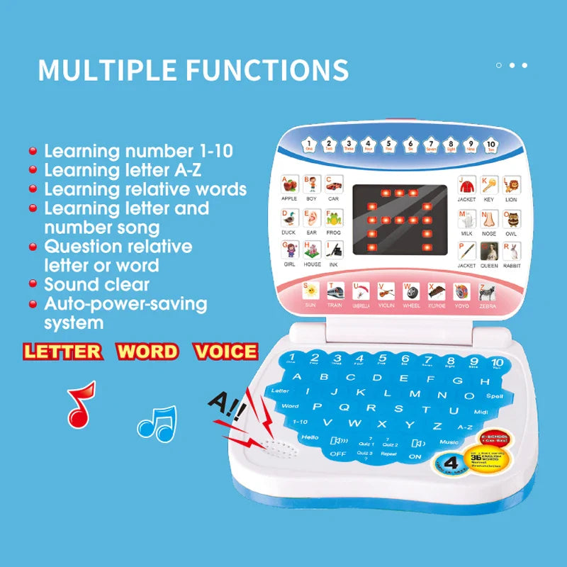 Kinder Leer Laptop – Educatief Speelgoed met Spelletjes