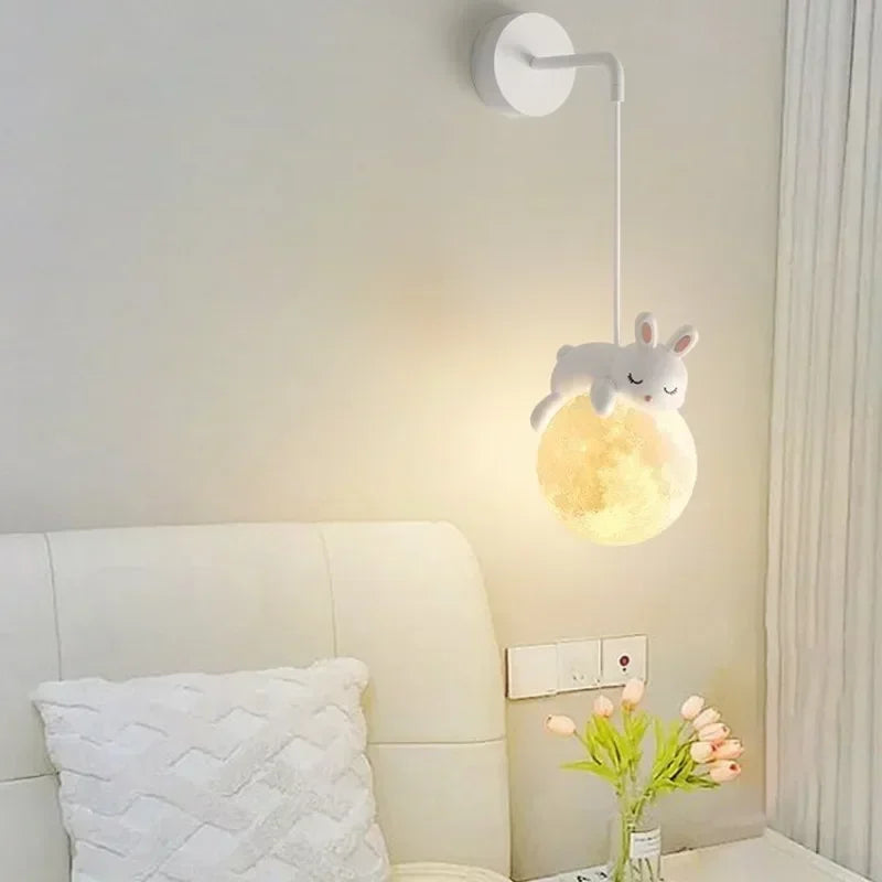Kinderkamer Hanglamp Beer of Konijn – Warm LED Licht Babykamer