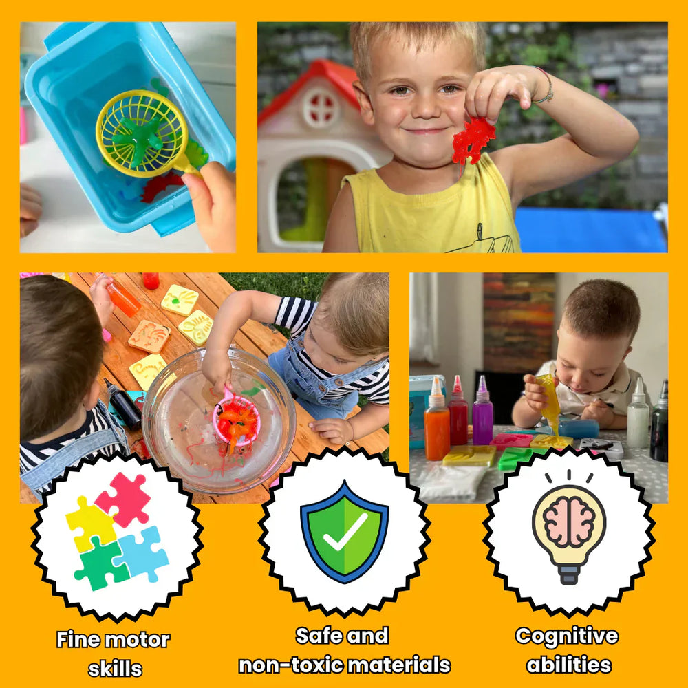 GeloCrafter Refill Set – Extra Kleuren & Feeënvorm voor 3D Gelfiguren