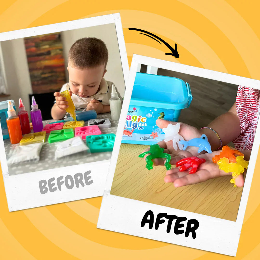 GeloCrafter Refill Set – Extra Kleuren & Feeënvorm voor 3D Gelfiguren