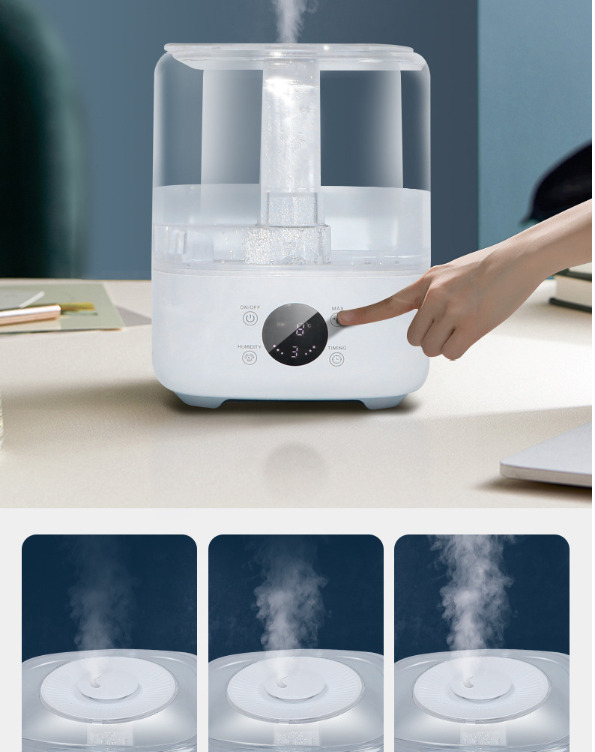 FreshMist Smart Humidifier – 5L Ultrasone Luchtbevochtiger met App, Essentiële Oliën & Babyveilig