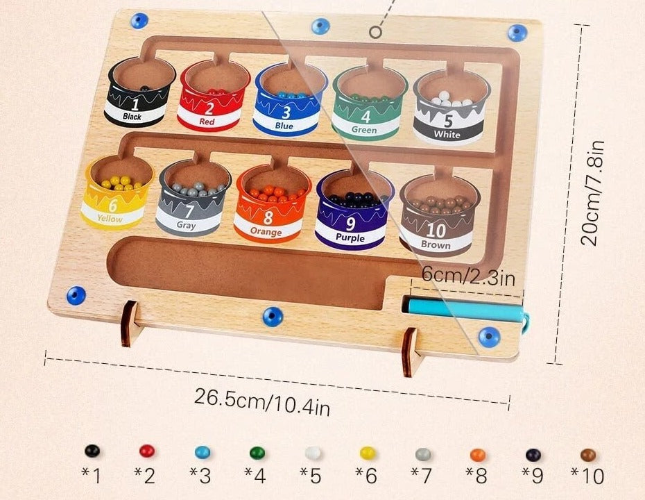 WoodlandJoy Magnetisch Sorteerbord – Educatief Doolhofspel voor Kinderen